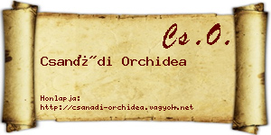 Csanádi Orchidea névjegykártya
